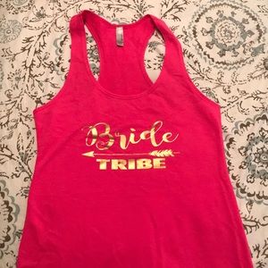 Hot Pink BRIDE TRIBE tank